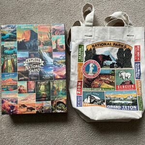 National Parks Puzzle With Tote Bag Gift 1000 Pieces